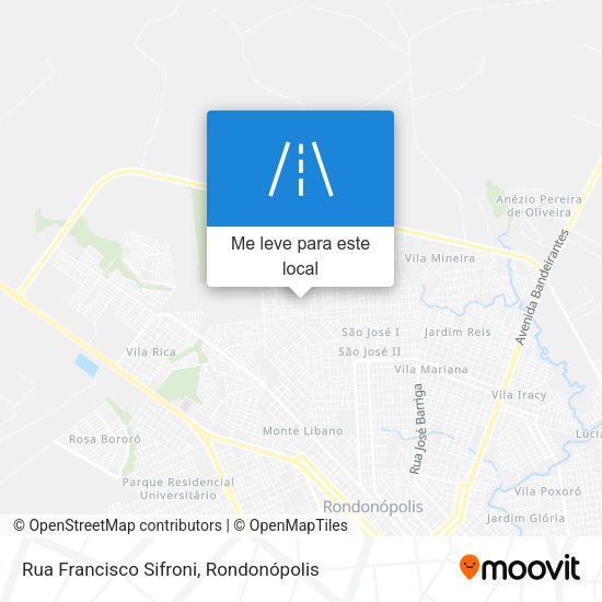 Rua Francisco Sifroni mapa