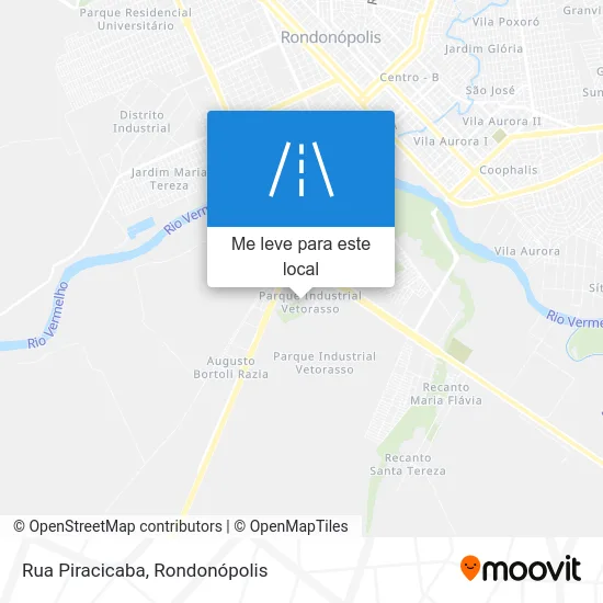 Rua Piracicaba mapa