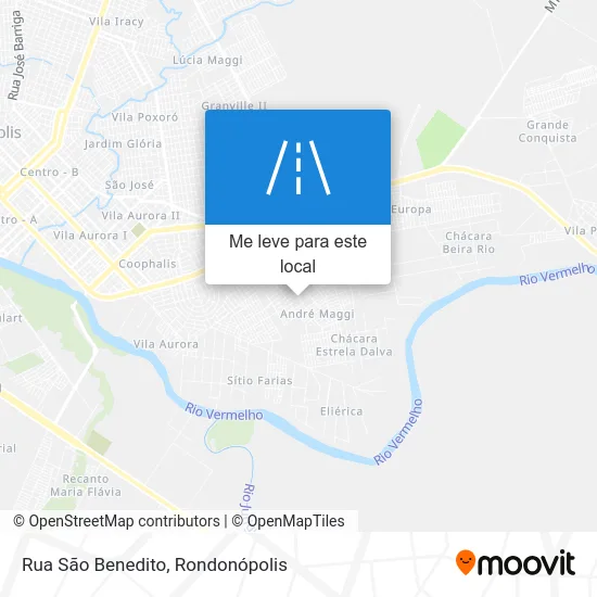 Rua São Benedito mapa