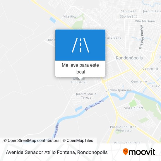 Avenida Senador Atílio Fontana mapa