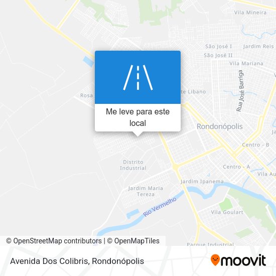 Avenida Dos Colibris mapa