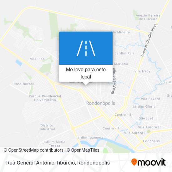Rua General Antônio Tibúrcio mapa