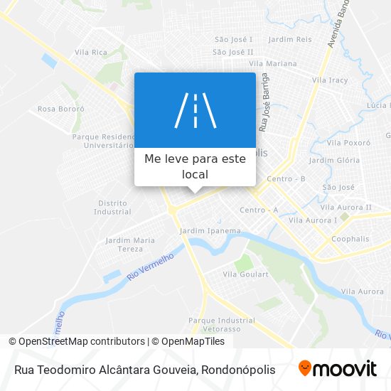 Rua Teodomiro Alcântara Gouveia mapa