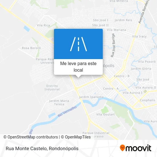 Rua Monte Castelo mapa