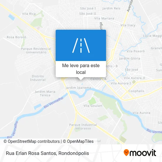 Rua Erlan Rosa Santos mapa