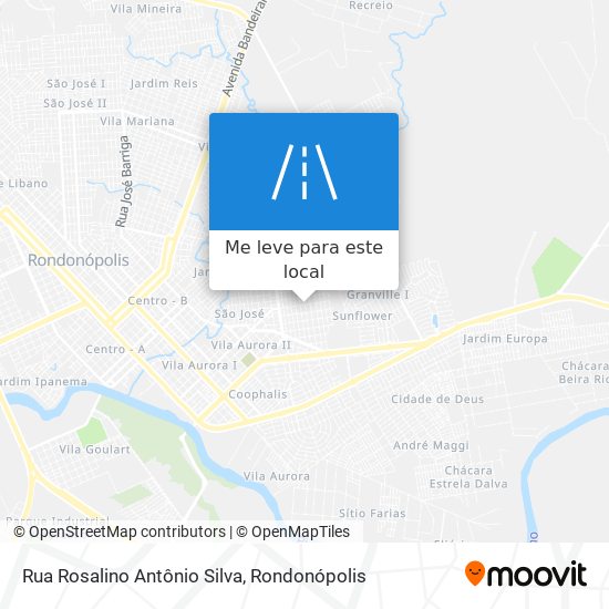 Rua Rosalino Antônio Silva mapa