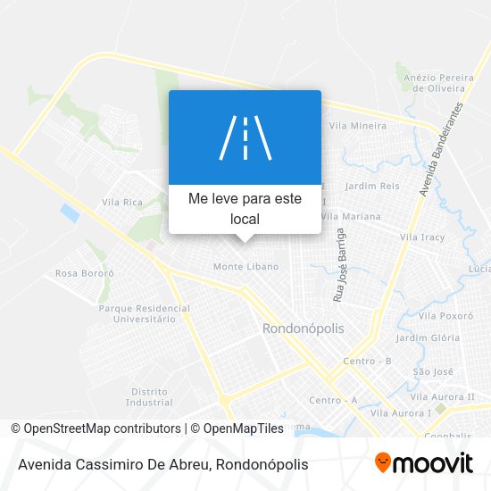 Avenida Cassimiro De Abreu mapa