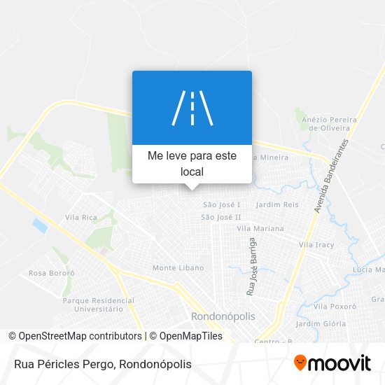 Rua Péricles Pergo mapa