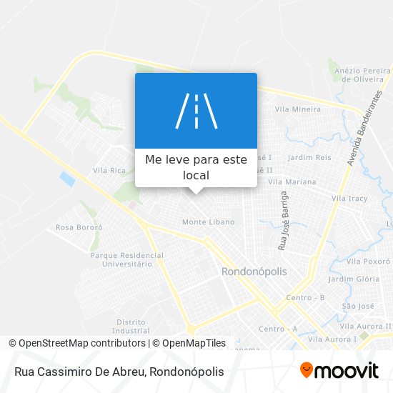 Rua Cassimiro De Abreu mapa