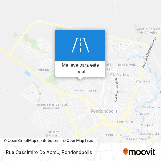 Rua Cassimiro De Abreu mapa