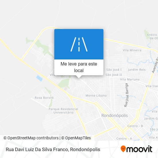 Rua Davi Luiz Da Silva Franco mapa