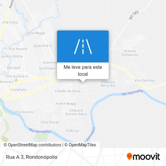 Rua A 3 mapa