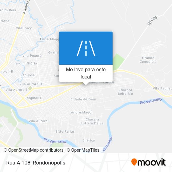 Rua A 108 mapa
