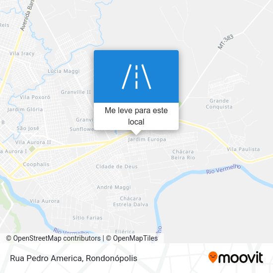 Rua Pedro America mapa