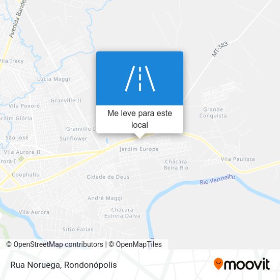 Rua Noruega mapa