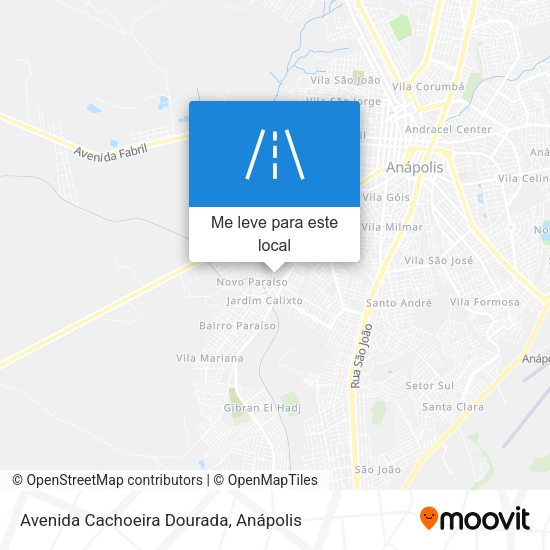Avenida Cachoeira Dourada mapa