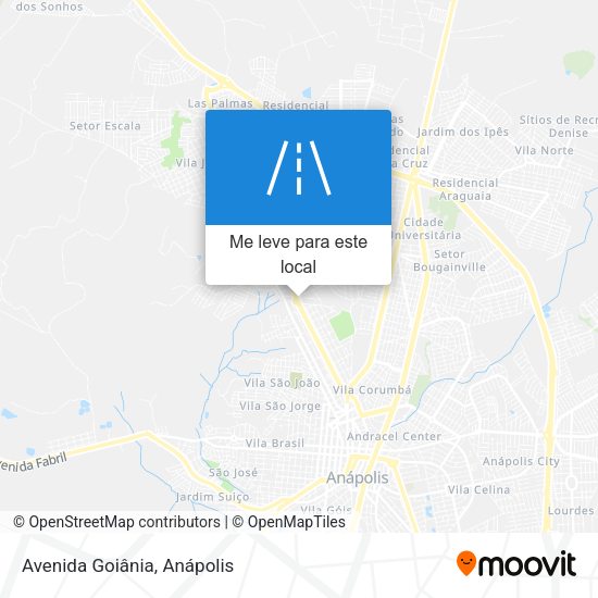 Avenida Goiânia mapa