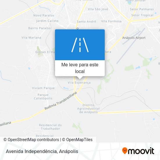 Avenida Independência mapa