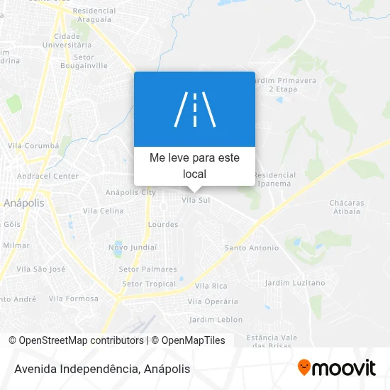Avenida Independência mapa