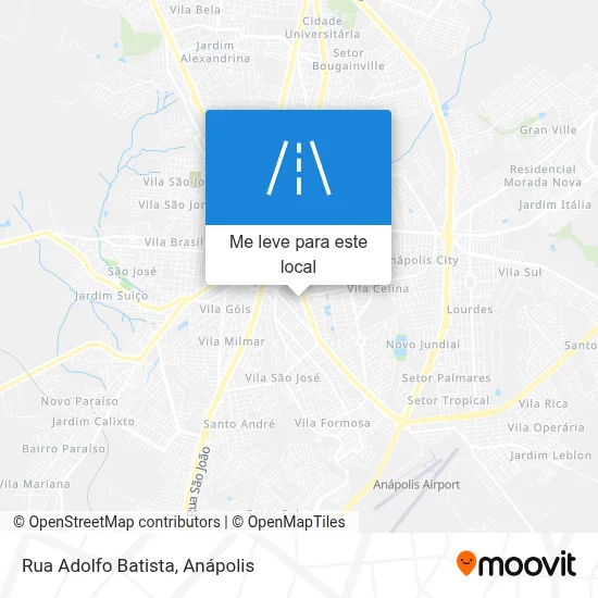 Rua Adolfo Batista mapa