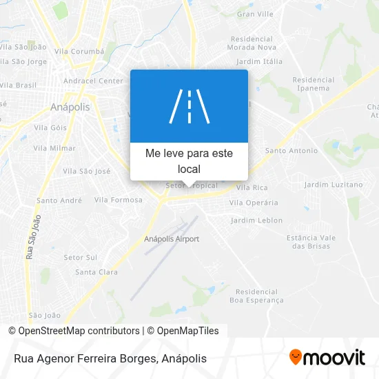 Rua Agenor Ferreira Borges mapa