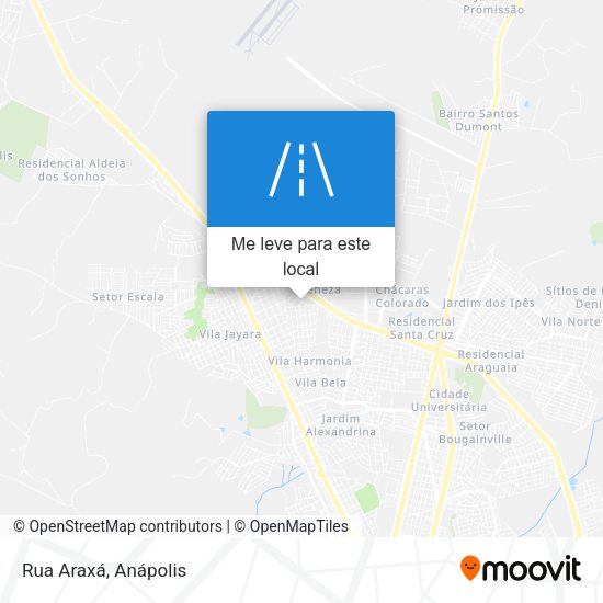 Rua Araxá mapa