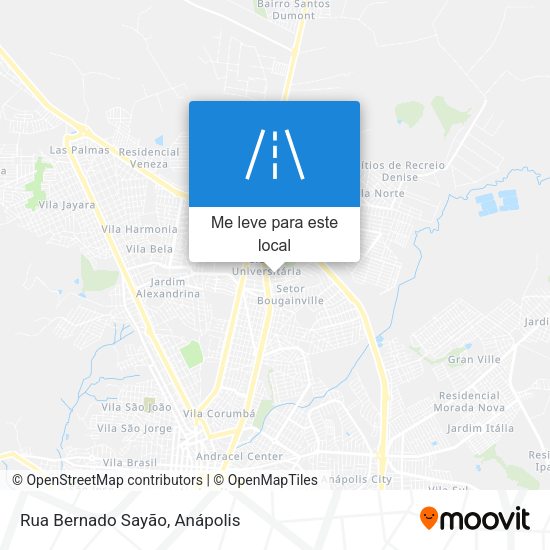 Rua Bernado Sayão mapa