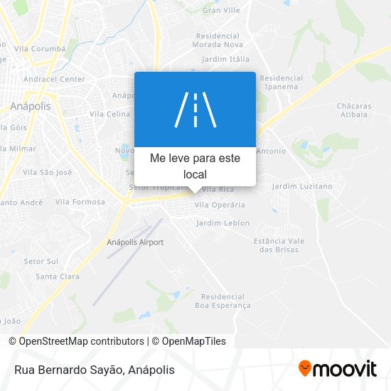 Rua Bernardo Sayão mapa