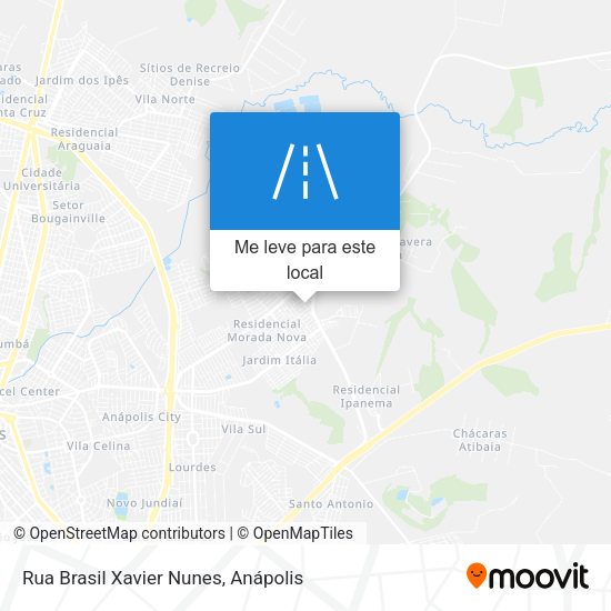 Rua Brasil Xavier Nunes mapa