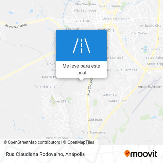 Rua Claudiana Rodovalho mapa