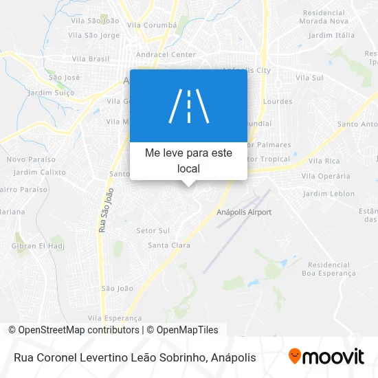 Rua Coronel Levertino Leão Sobrinho mapa