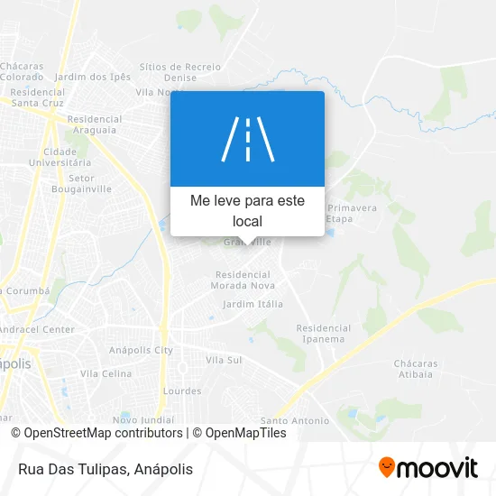 Rua Das Tulipas mapa