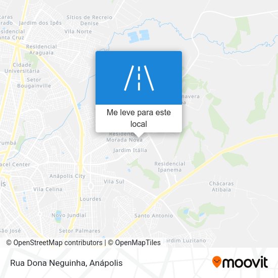 Rua Dona Neguinha mapa