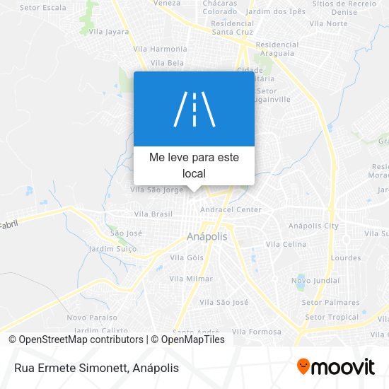 Rua Ermete Simonett mapa