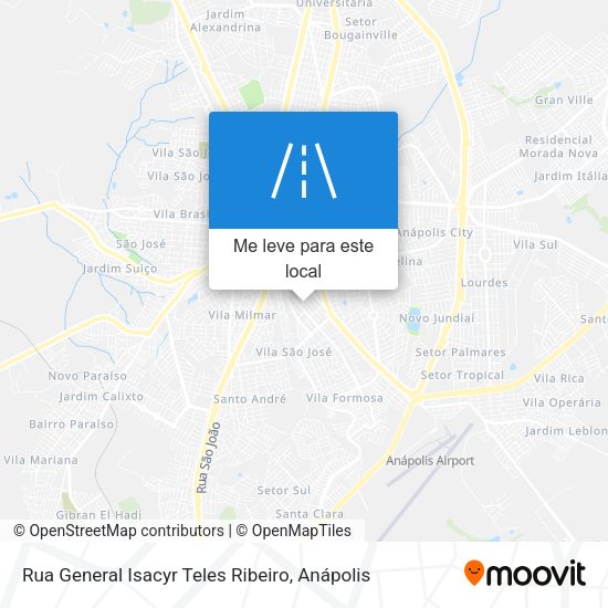 Rua General Isacyr Teles Ribeiro mapa