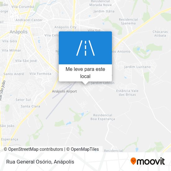 Rua General Osório mapa