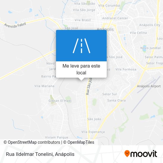 Rua Ildelmar Tonelini mapa