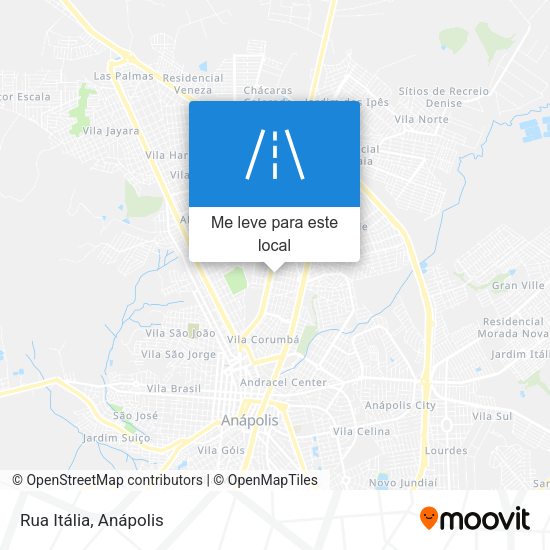 Rua Itália mapa