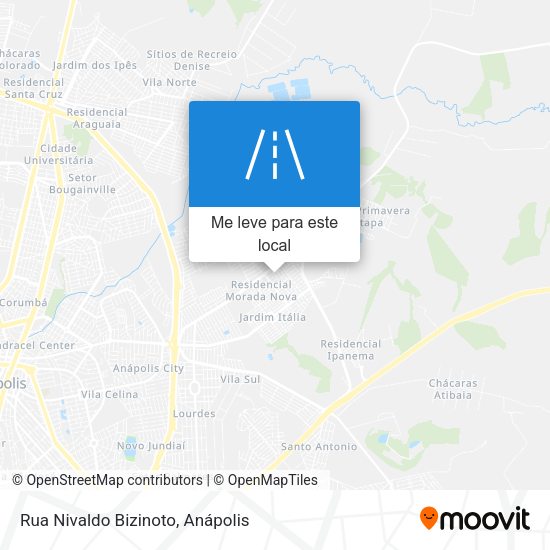 Rua Nivaldo Bizinoto mapa