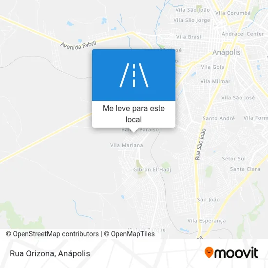 Rua Orizona mapa