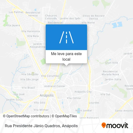 Rua Presidente Jânio Quadros mapa