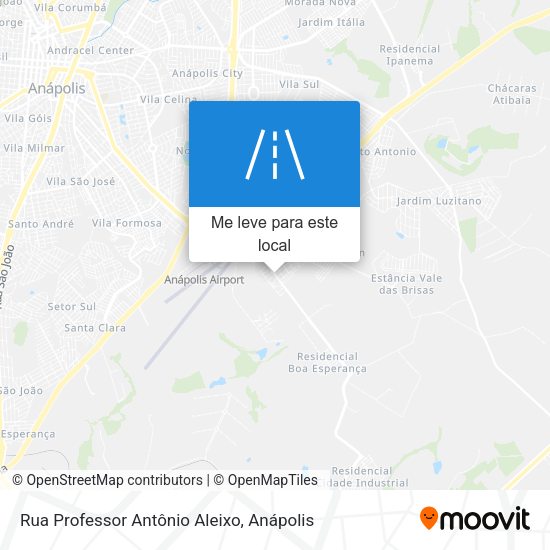 Rua Professor Antônio Aleixo mapa