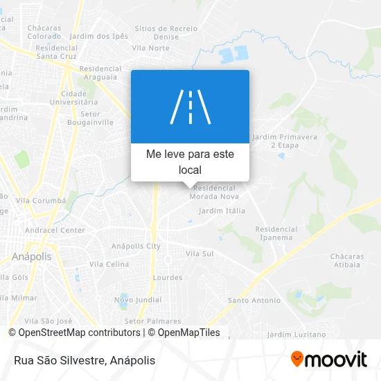 Rua São Silvestre mapa