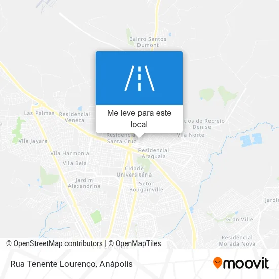 Rua Tenente Lourenço mapa