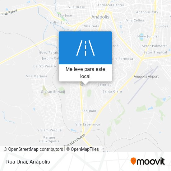 Rua Unai mapa