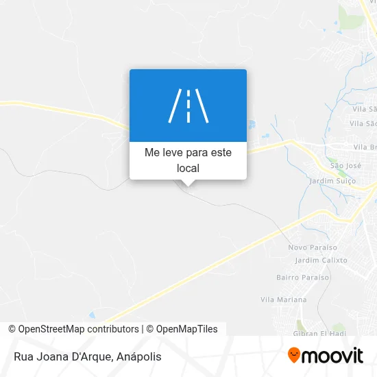 Rua Joana D'Arque mapa