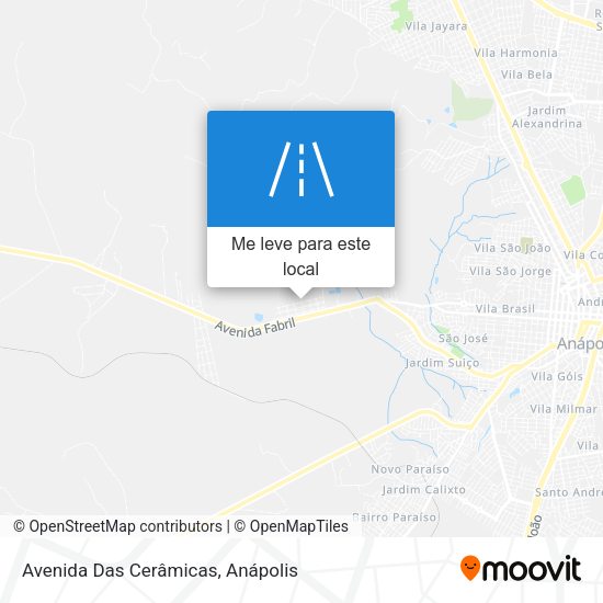 Avenida Das Cerâmicas mapa