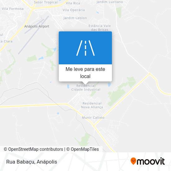 Rua Babaçu mapa