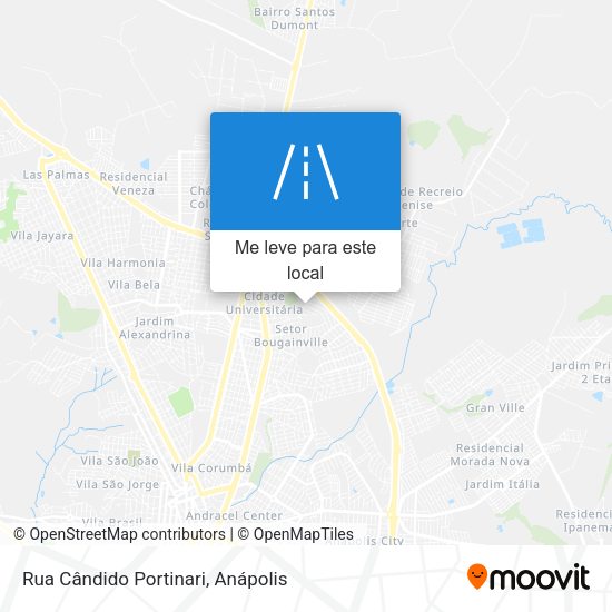 Rua Cândido Portinari mapa