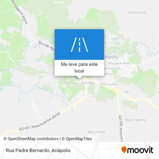 Rua Padre Bernardo mapa